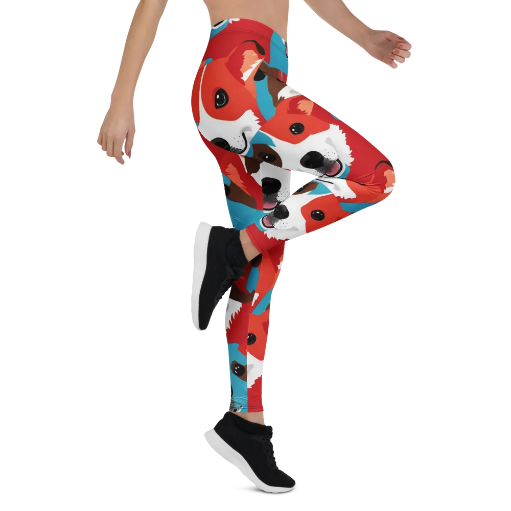 Pawsitive Color on Leggings — Right