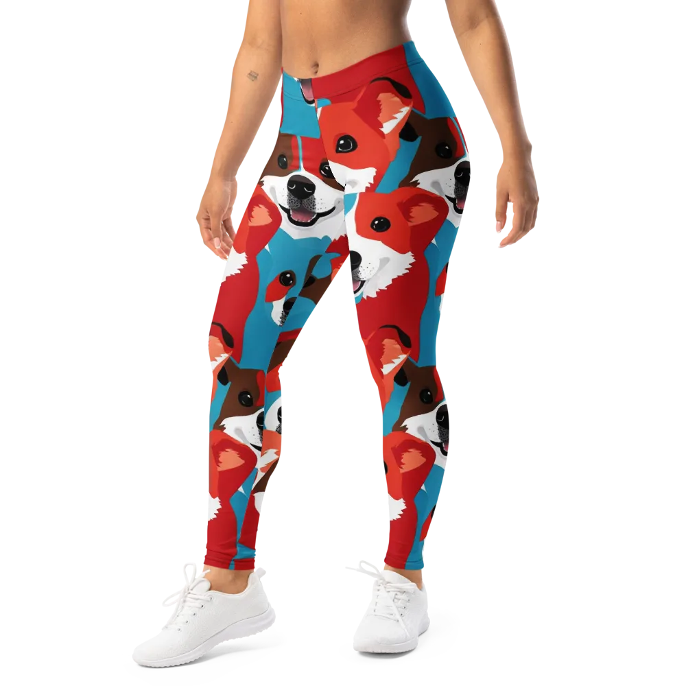 Pawsitive Color on Leggings — Left Front