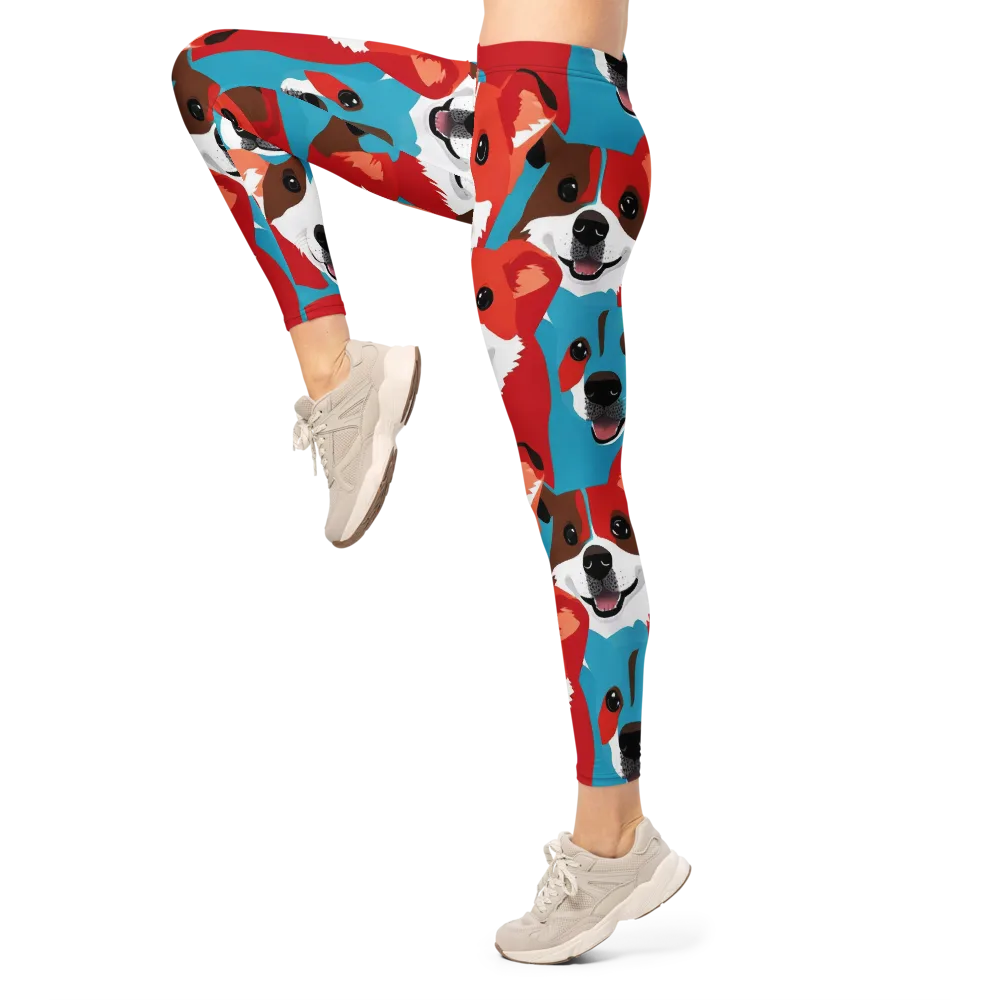 Pawsitive Color on Leggings — Left