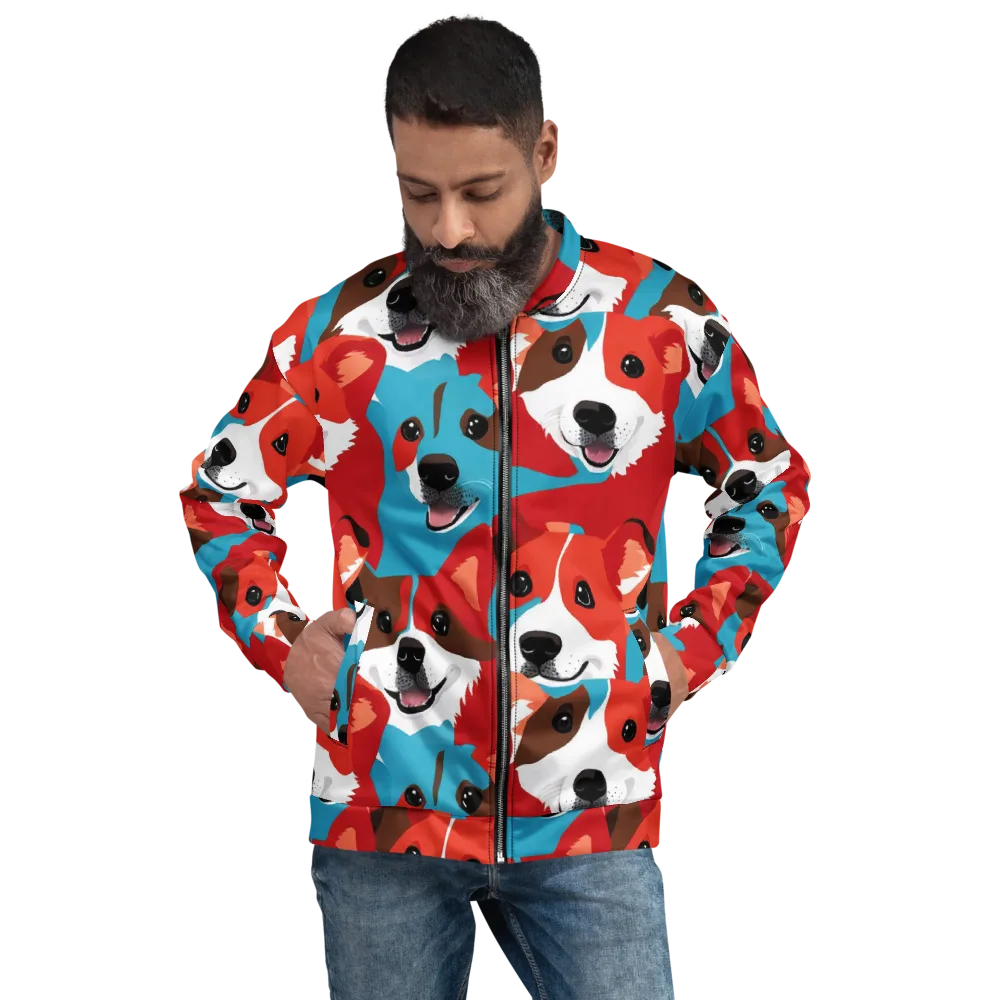 Pawsitive Color on Bomber Jacket — Front