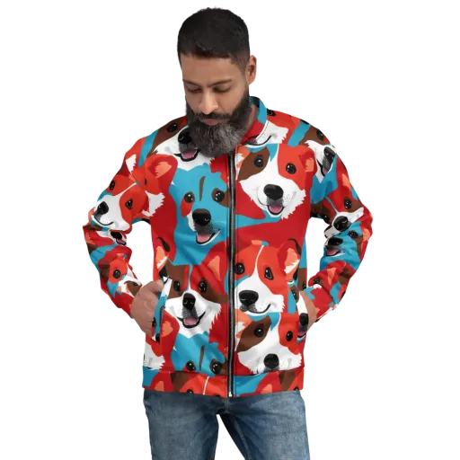 Pawsitive Color on a Bomber Jacket