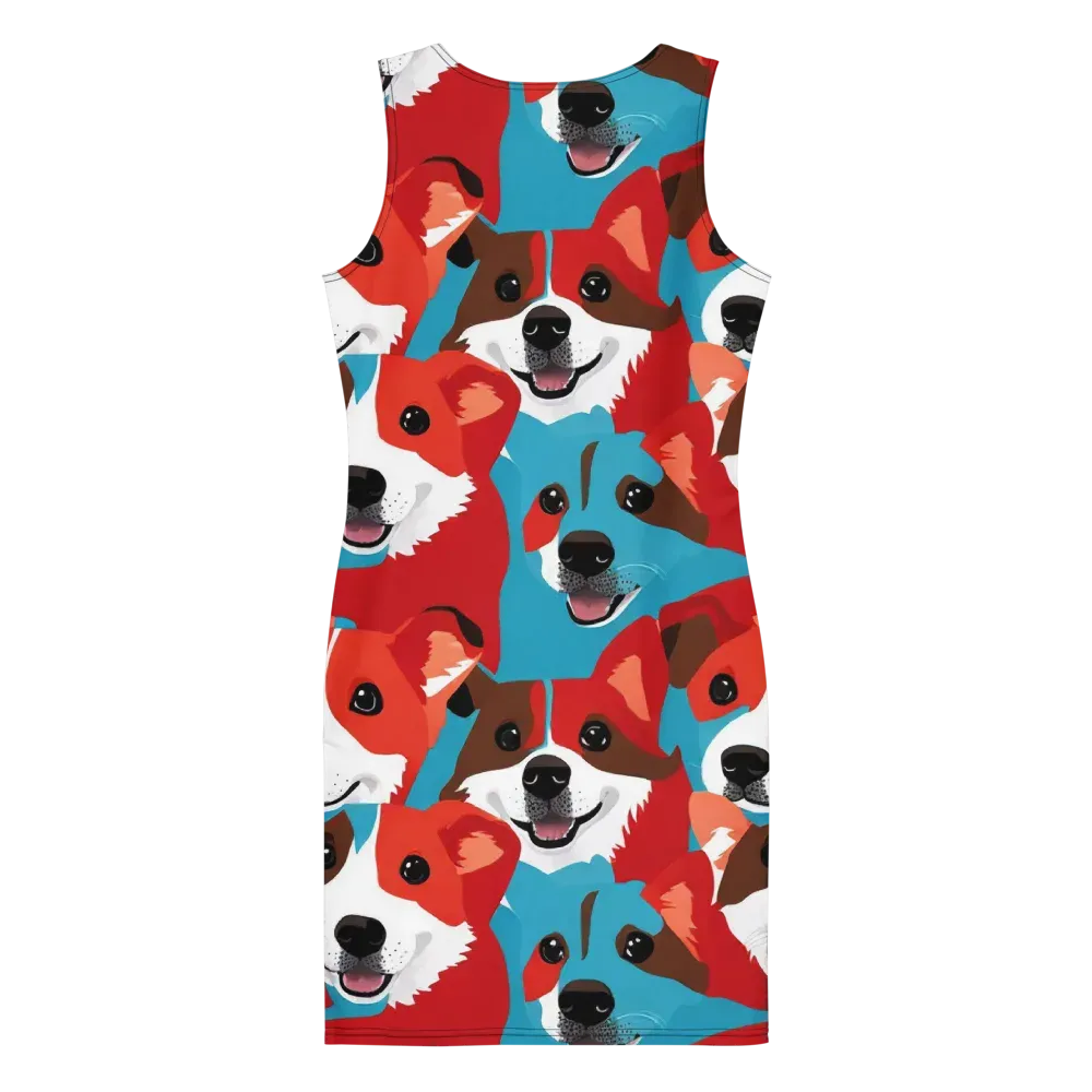 Pawsitive Color on Bodycon Dress — Back