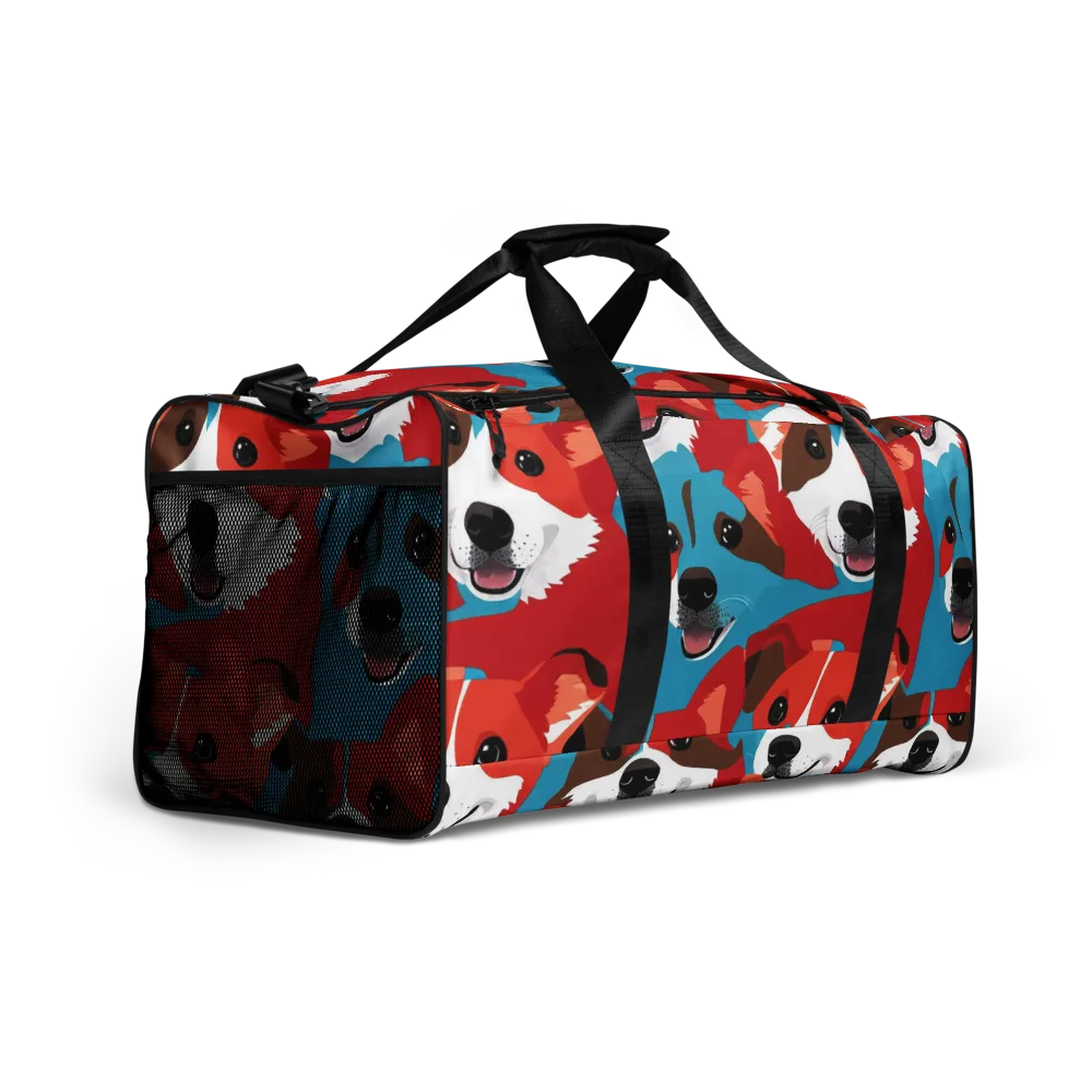 Pawsitive Color on Duffle Bag — Right Front