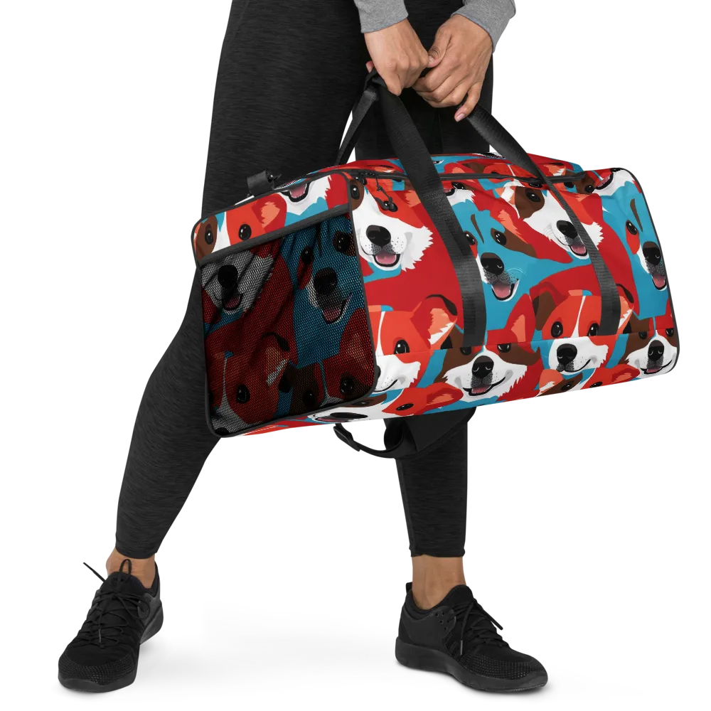Pawsitive Color on Duffle Bag — Right Front