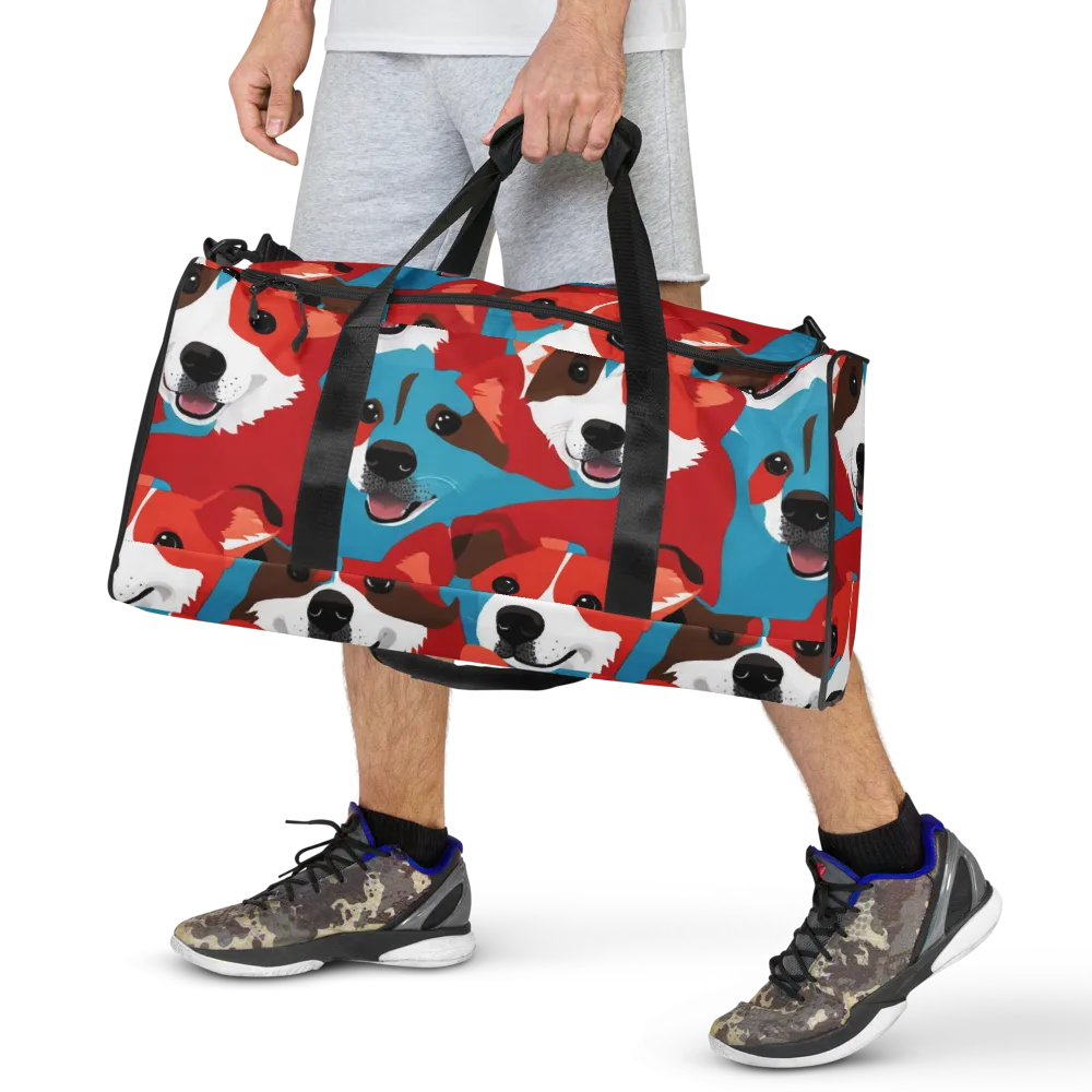 Pawsitive Color on Duffle Bag — Front