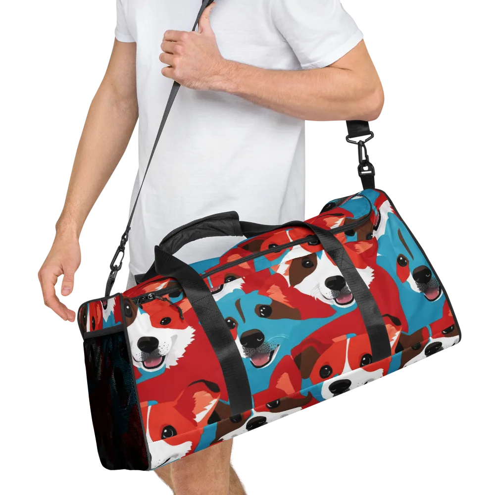 Pawsitive Color on Duffle Bag — Right Front