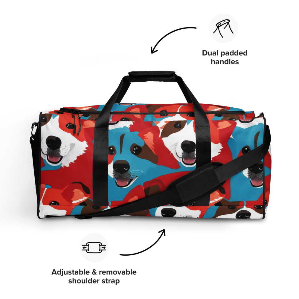 Pawsitive Color on Duffle Bag — Front