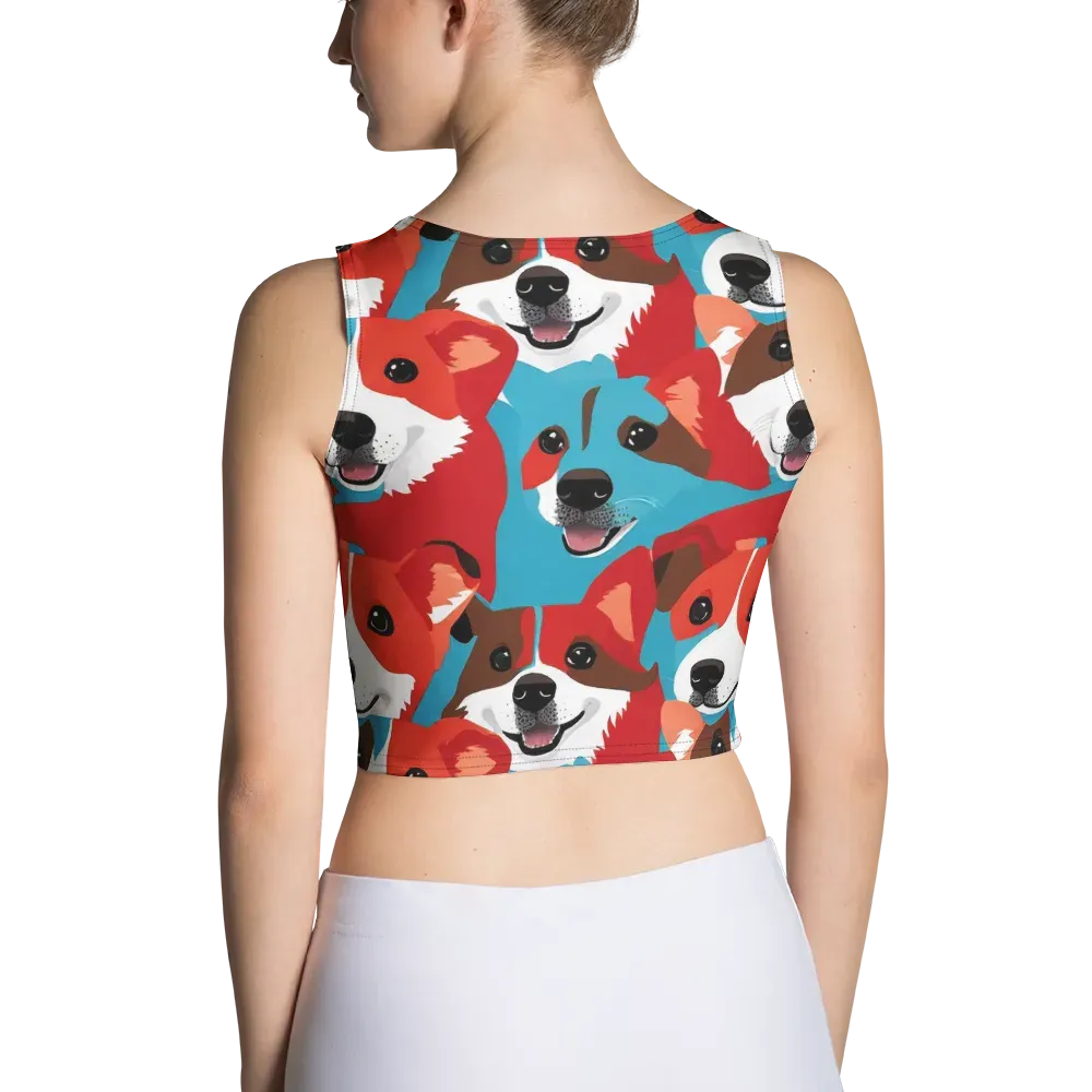 Pawsitive Color on Crop Top — Back