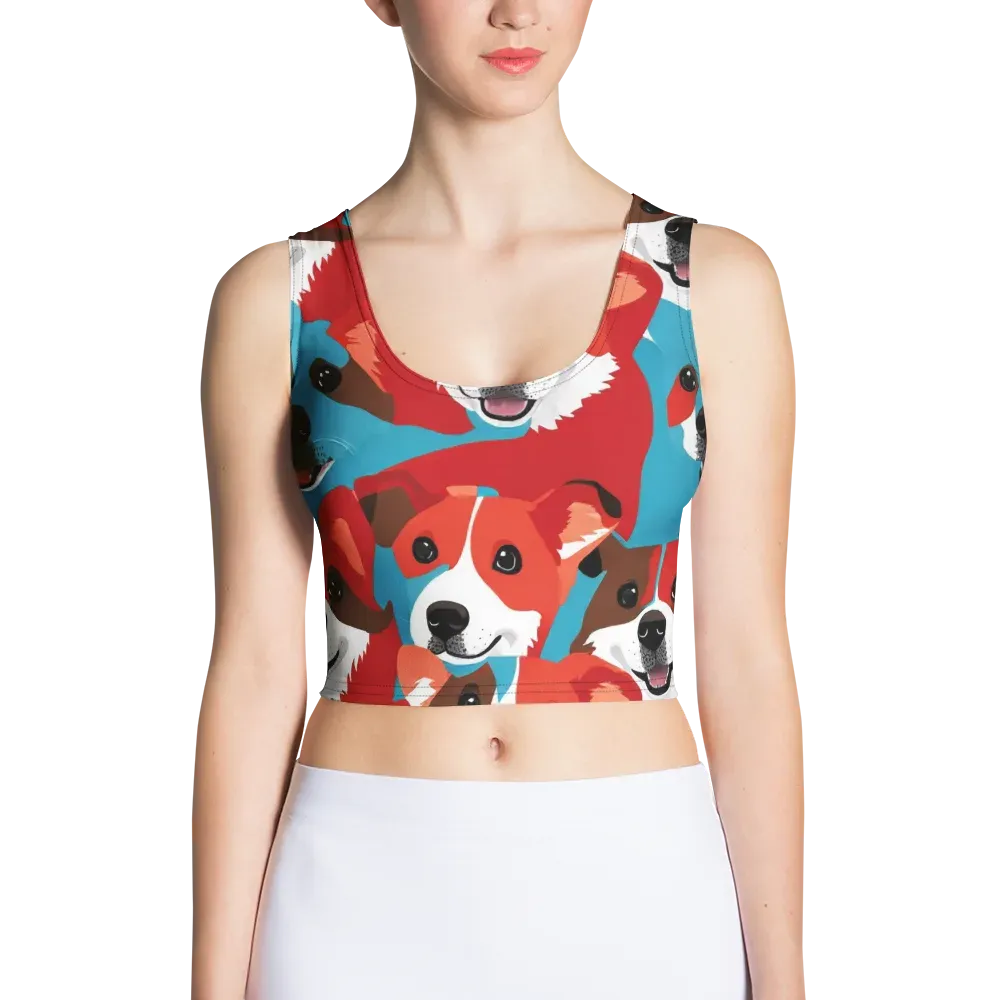 Pawsitive Color on Crop Top — Front