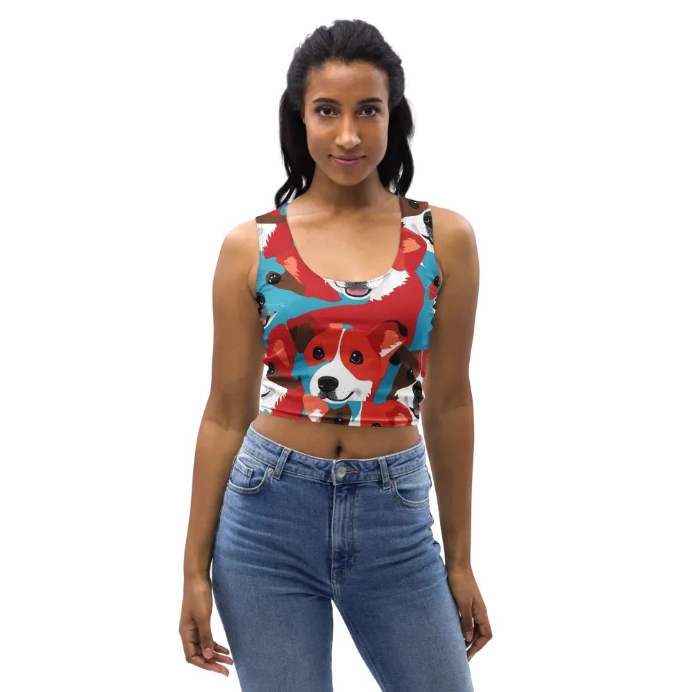 Pawsitive Color on Crop Top — Front