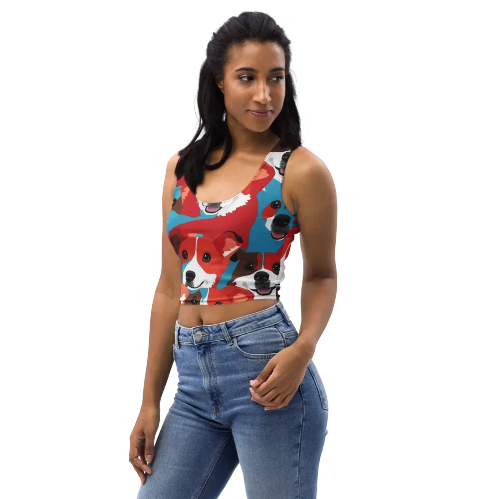 Pawsitive Color on Crop Top — Left Front
