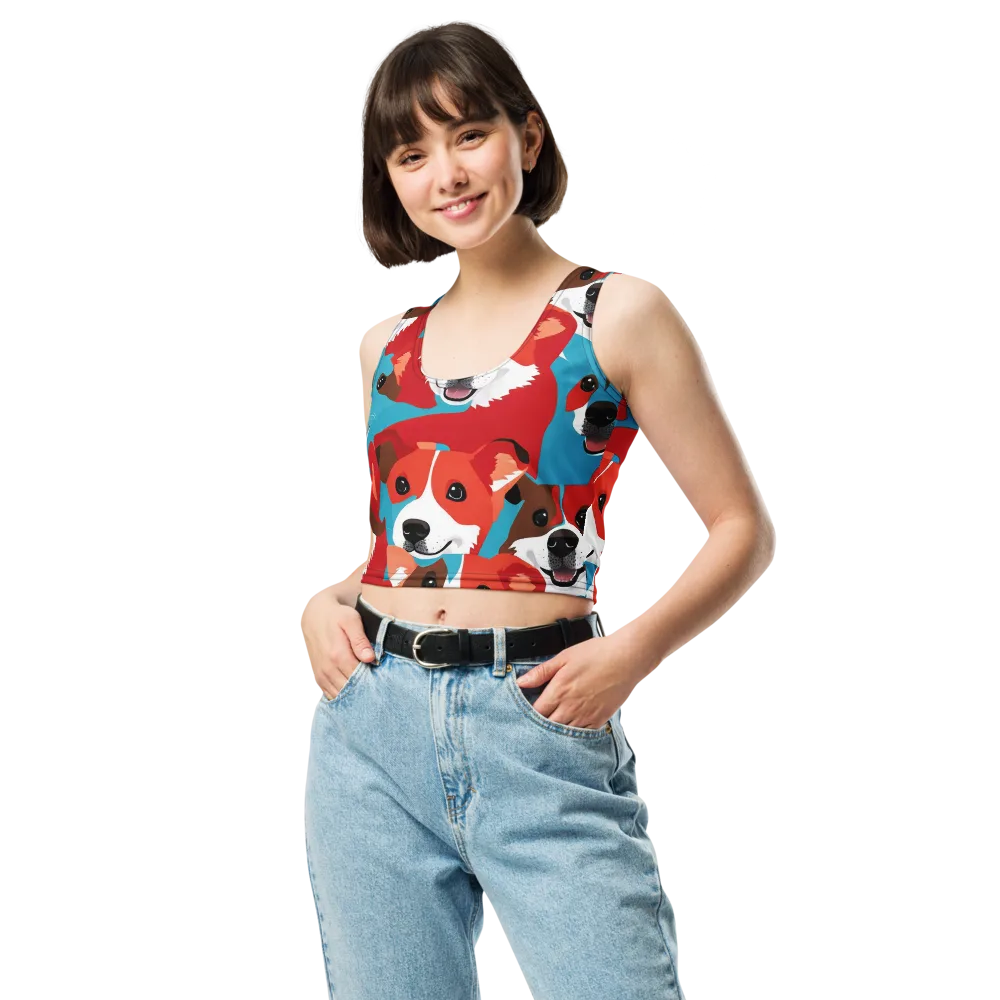 Pawsitive Color on Crop Top — Front