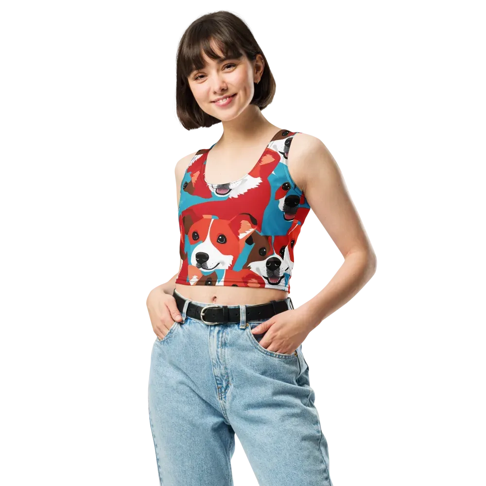 Pawsitive Color on Crop Top — Front