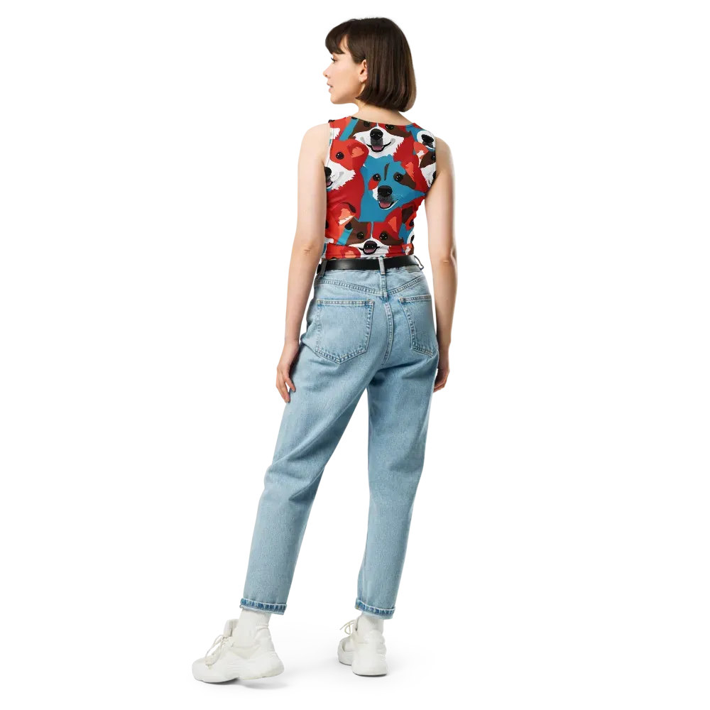 Pawsitive Color on Crop Top — Back