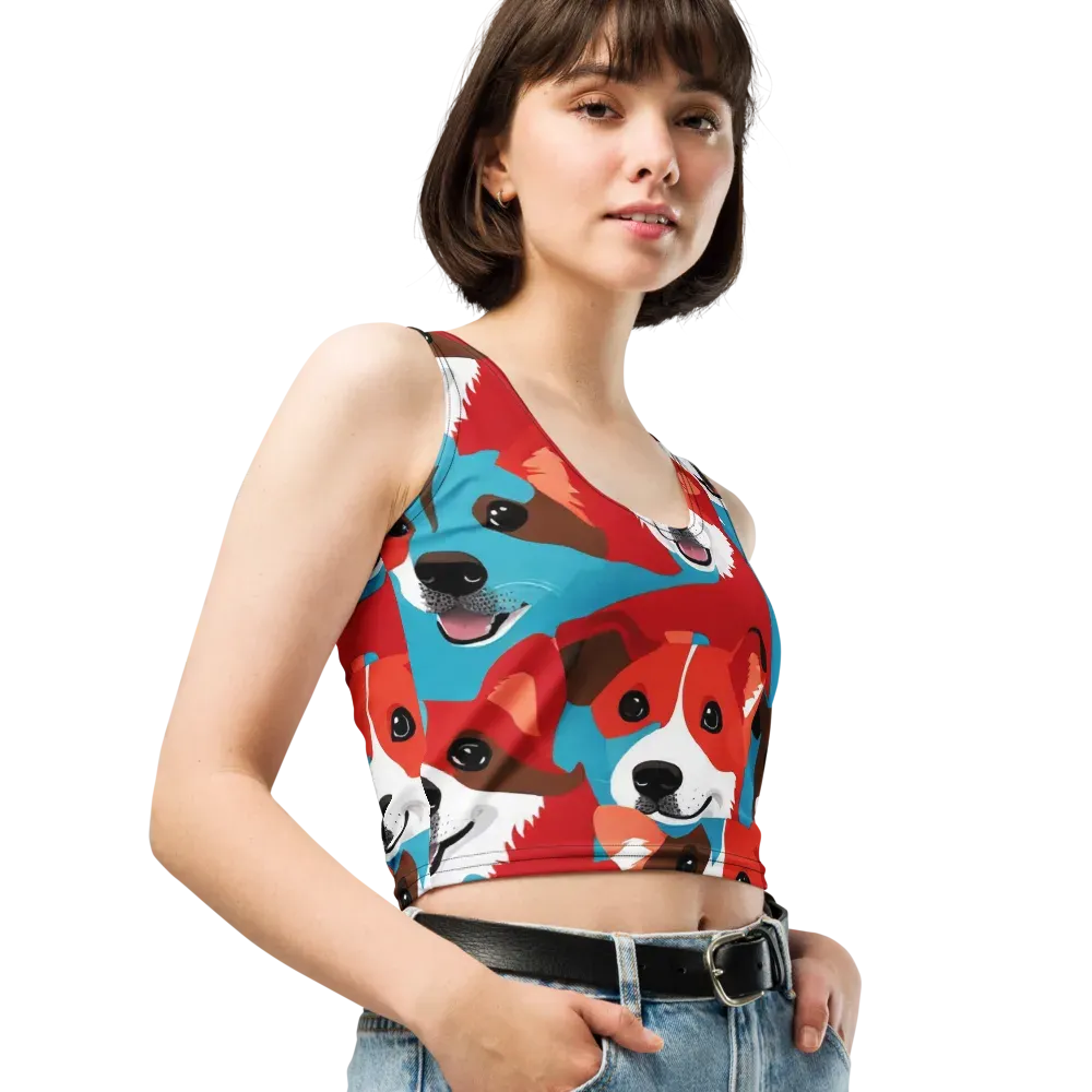 Pawsitive Color on Crop Top — Right Front