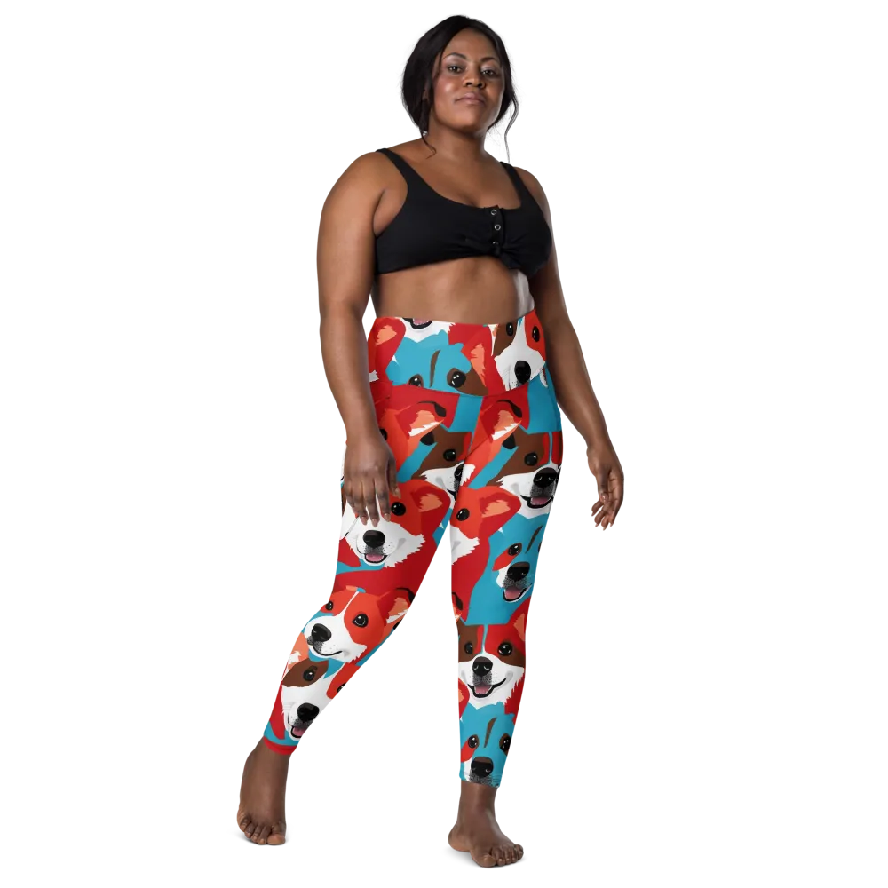 Pawsitive Color on Leggings with Pockets — Front