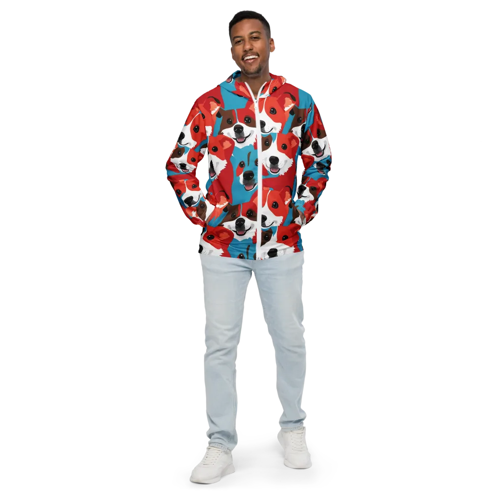 Pawsitive Color on Men's Windbreaker — Front