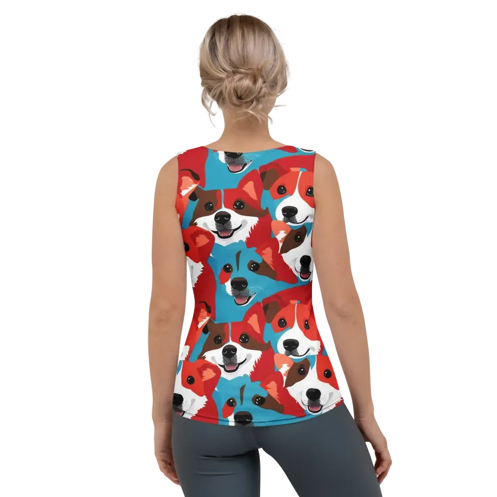 Pawsitive Color on Women's Tank Top — Back