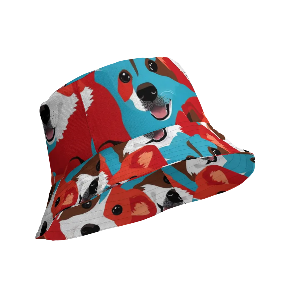 Pawsitive Color on Reversible Bucket Hat — Product details Outside