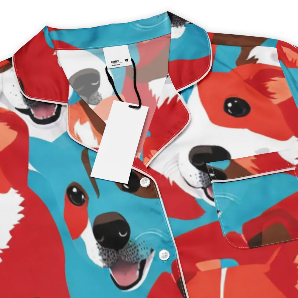 Pawsitive Color on Women's Short Sleeve Pajama Top — Product details