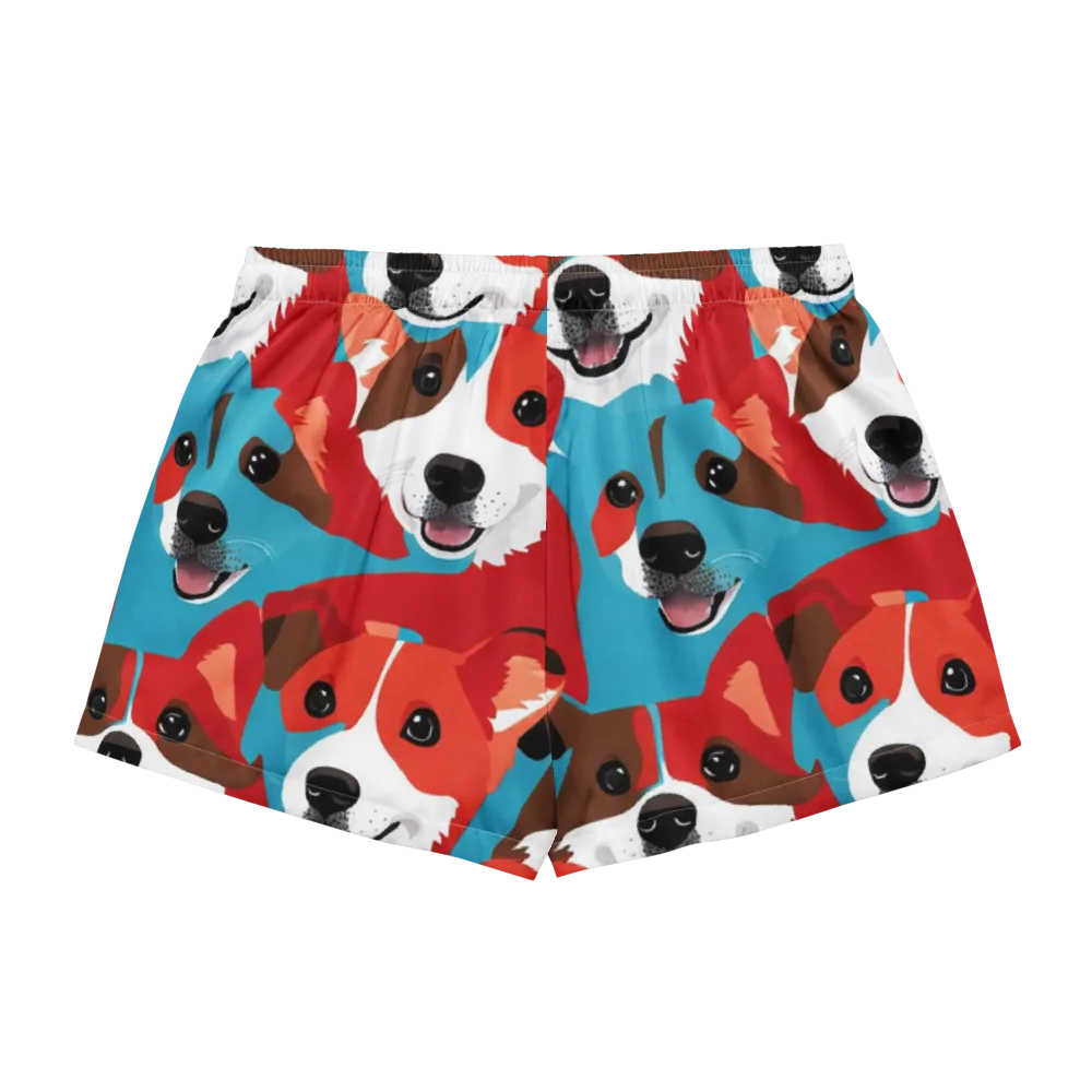 Pawsitive Color on Women's Pajama Shorts — Back
