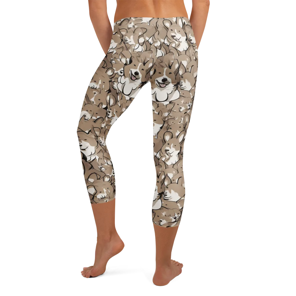 Bowtie Bark on Capri Leggings — Back