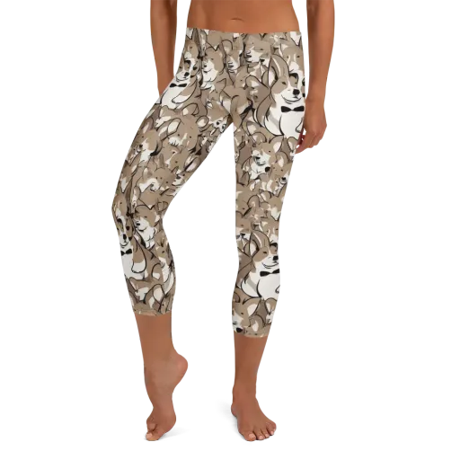 Bowtie Bark on a Capri Leggings