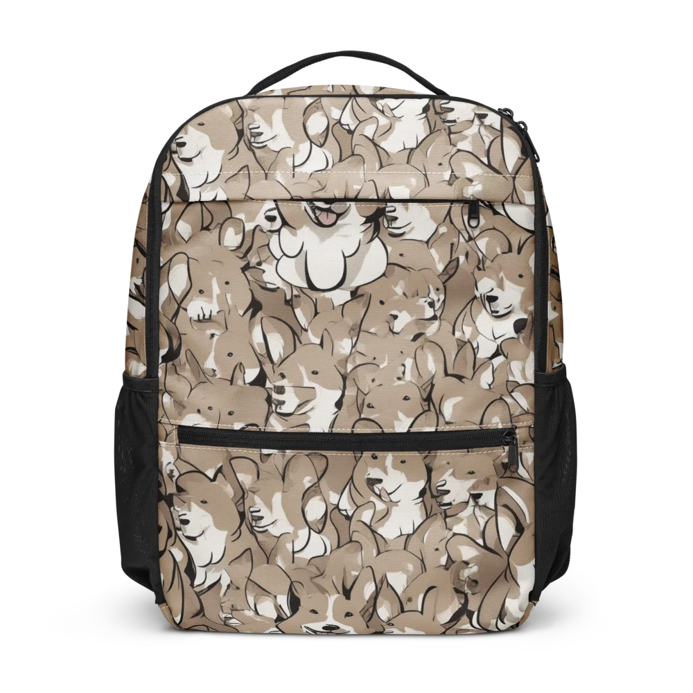 Bowtie Bark on Utility Backpack — Front