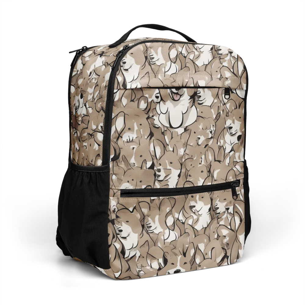 Bowtie Bark on Utility Backpack — Right Front