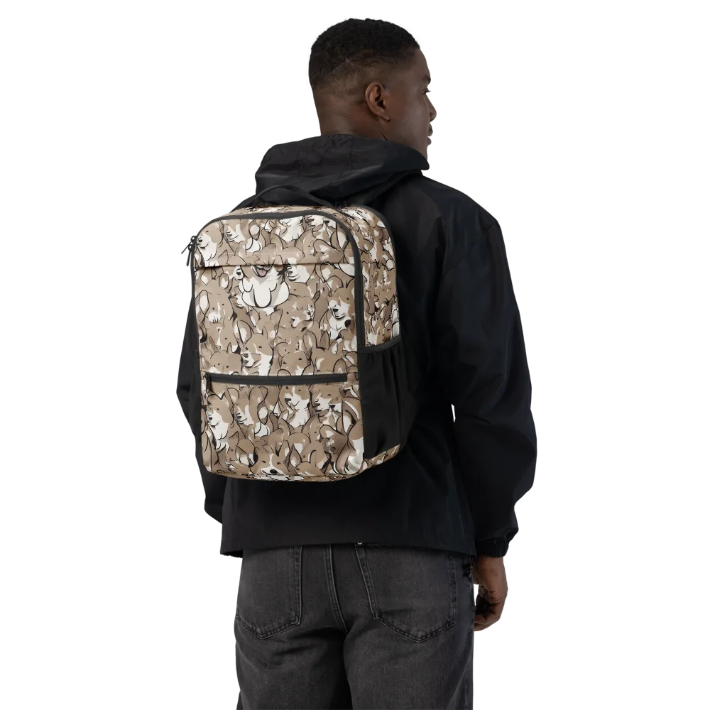 Bowtie Bark on Utility Backpack — Back