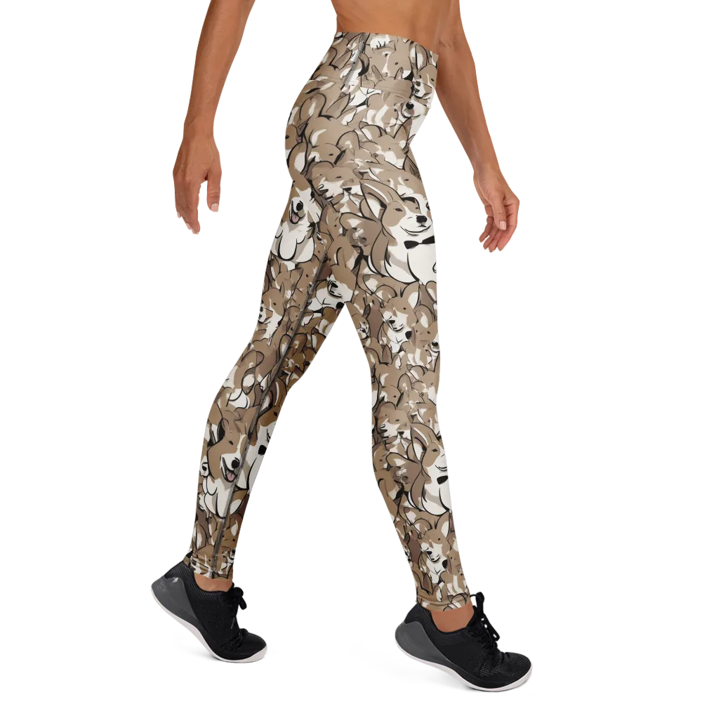 Bowtie Bark on Yoga Leggings — Right