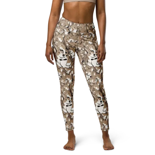 Bowtie Bark on a Yoga Leggings