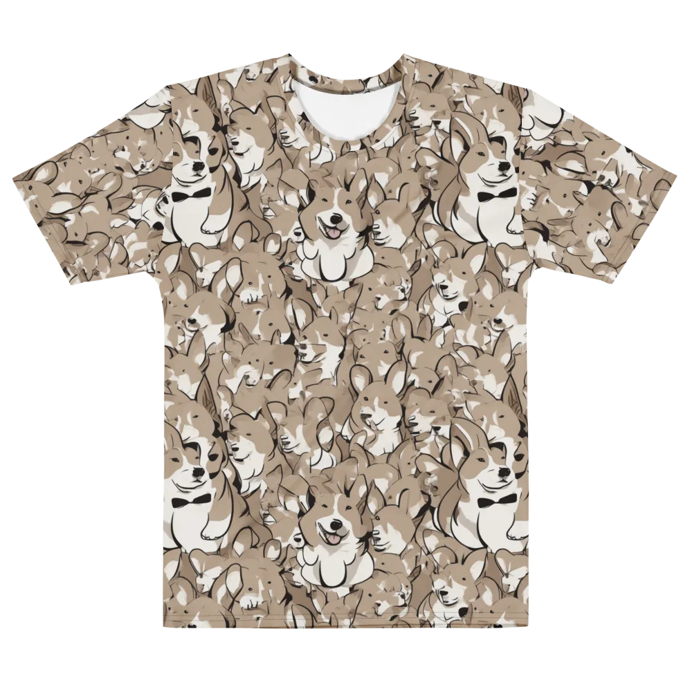 Bowtie Bark on Men's Cotton Crew Neck T-Shirt — Front