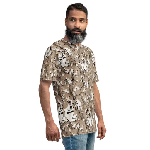 Bowtie Bark on a Men's Crew Neck T-Shirt