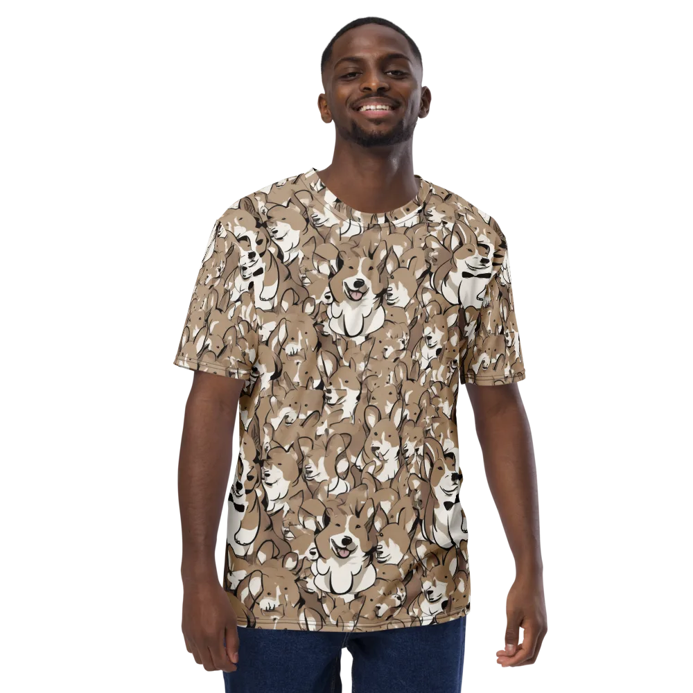 Bowtie Bark on Men's Crew Neck T-Shirt — Front