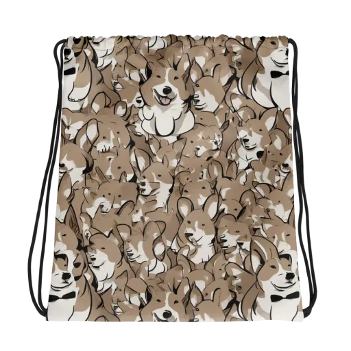 Bowtie Bark on a Drawstring Bag