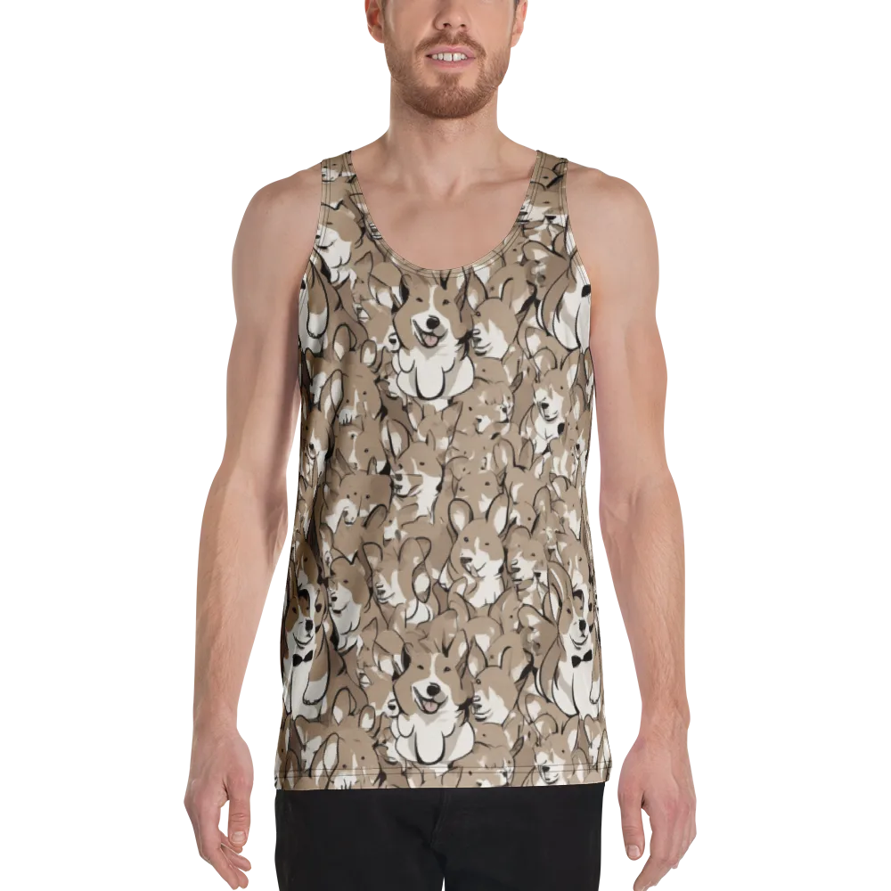 Bowtie Bark on Men's Tank Top — Front