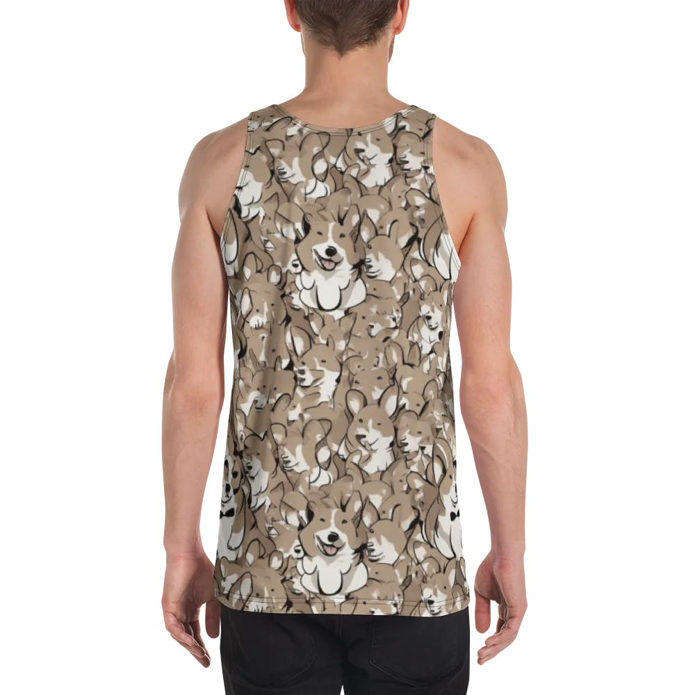 Bowtie Bark on Men's Tank Top — Back