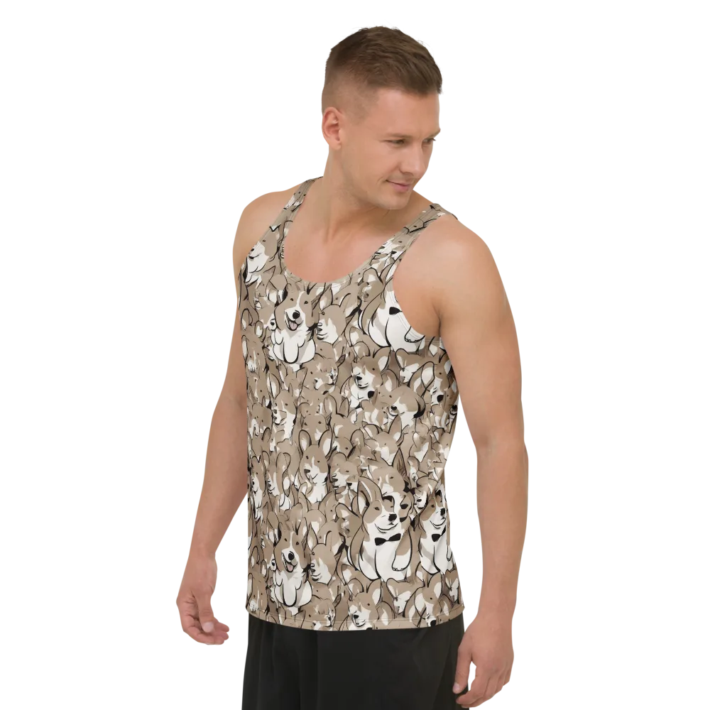 Bowtie Bark on Men's Tank Top — Left Front