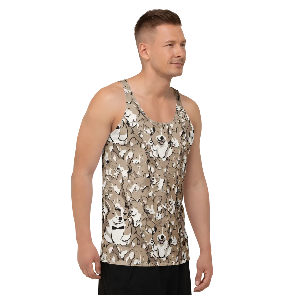 Bowtie Bark on Men's Tank Top — Right Front
