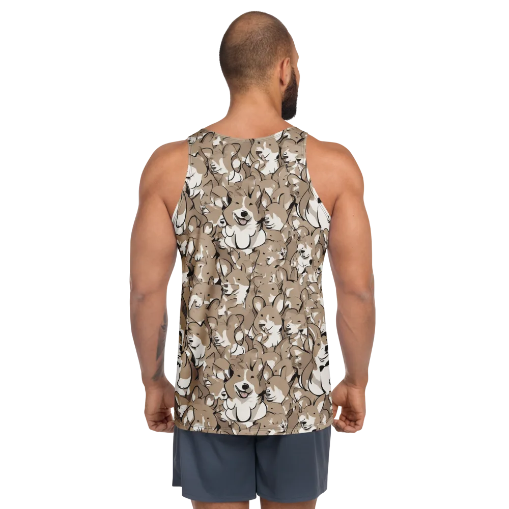 Bowtie Bark on Men's Tank Top — Back
