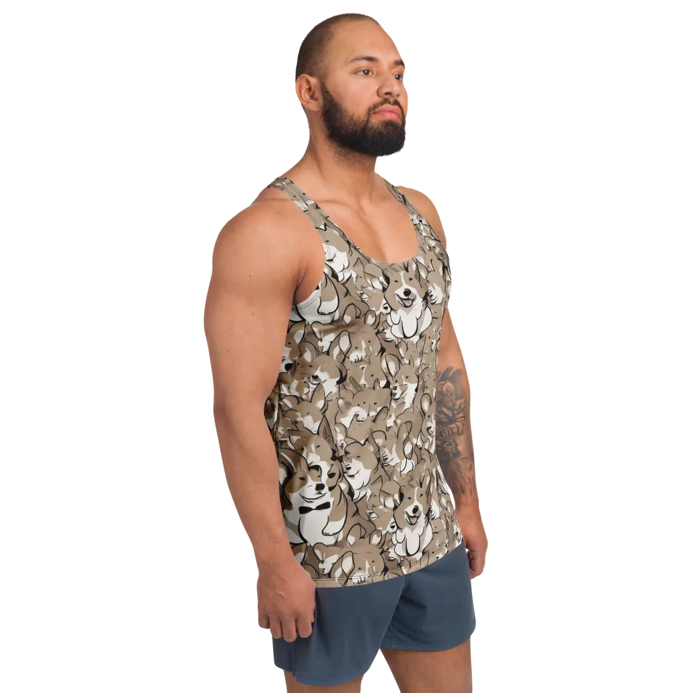 Bowtie Bark on Men's Tank Top — Right Front