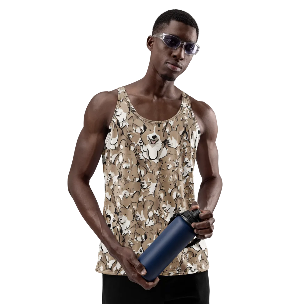 Bowtie Bark on Men's Tank Top — Front
