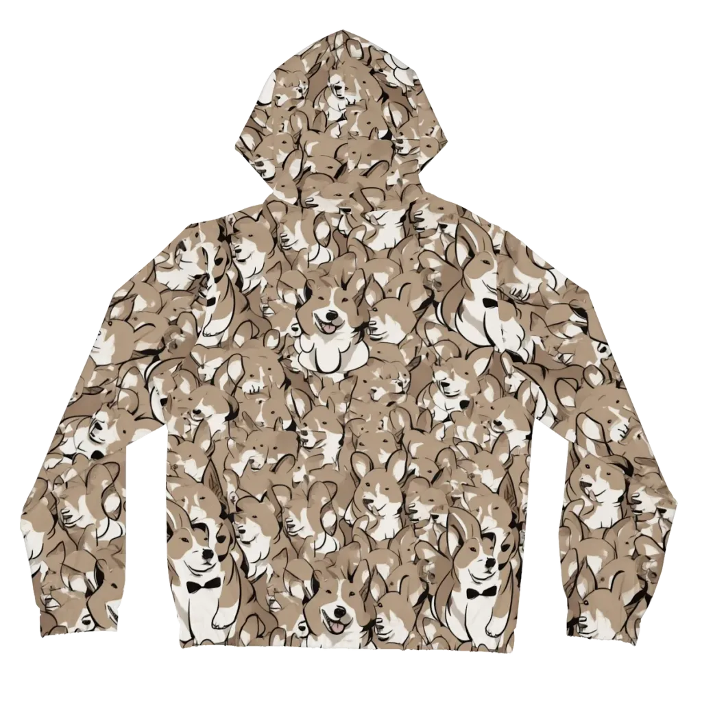 Bowtie Bark on Women's Full-Zip Hoodie — Back