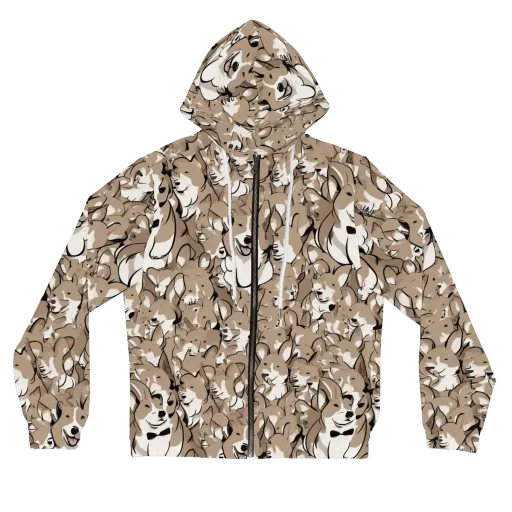 Bowtie Bark on a Women's Full-Zip Hoodie
