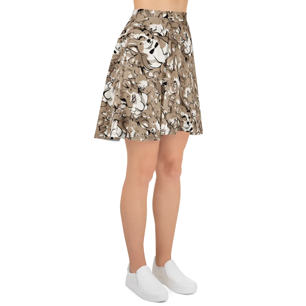 Bowtie Bark on Skater Skirt — Right