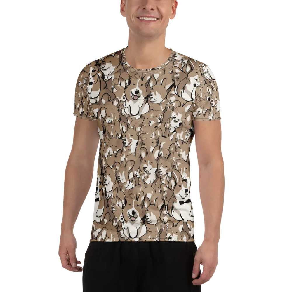 Bowtie Bark on Men's Athletic T-Shirt — Front