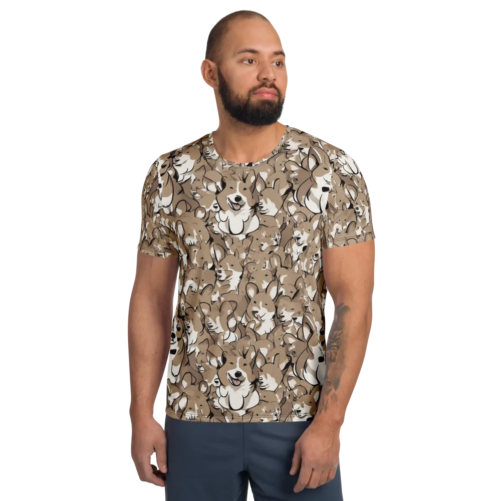 Bowtie Bark on Men's Athletic T-Shirt — Front