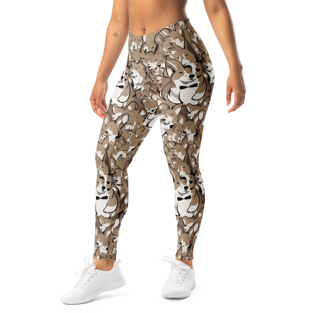 Bowtie Bark on Leggings — Left Front
