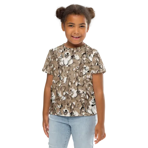 Bowtie Bark on a Kids Crew Neck T-Shirt